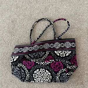 Vera Bradley Black and Pink Floral Tote